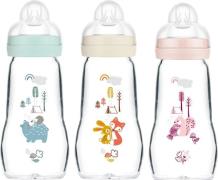 MAM Feel Good Babyflasche Glas 260 ml, Mix