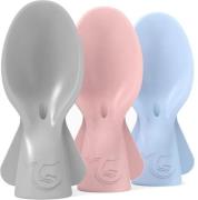 Twistshake Löffel für Quetschbeutel 3er-Pack, Pink/Blue/Grey