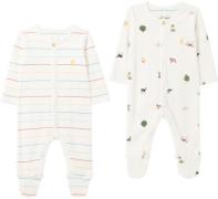 Tom Joules Babygrow Strampler 2er-Pack, White/Cream, 3-6 Monate