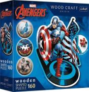 Trefl Wood Craft Origin Marvel Avengers Puzzle Fearless Captain Americ...