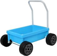 Plasto Lauflernwagen mit leisen Rädern, Türkis, Babyspielzeug