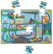 Melissa &  Doug Rennstrecke Bodenpuzzle &  Spielset 48 Teile