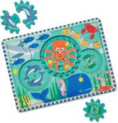 Melissa &  Doug Puzzle mit Zahnrädern Ozean 18 Teile