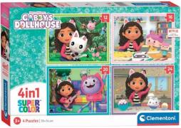 Clementoni Gabby's Dollhouse Puzzles 4-in-1