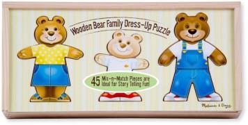 Melissa &  Doug Mix 'n Match Puzzle Bärenfamilie 45 Teile