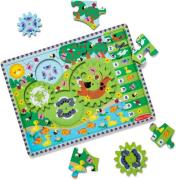 Melissa &  Doug Puzzle mit Zahnräder Tiermotiv 24 Teile