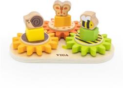 VIGA Baukasten Geometrische Klötze &  Zahnräder, Babyspielzeug