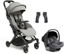 Beemoo Easy Fly Lux 4 Buggy inkl. Route i-Size Babyschale, Stone Grey/...