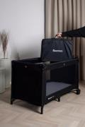 Beemoo CARE Lux Reisebett inkl. Matratze, Black/Grey Melange