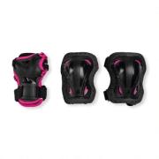 Rollerblade Schutzset Junior 3er-Pack XXS, Schwarz/Rosa