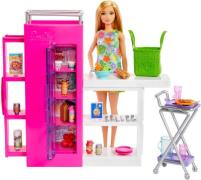 Barbie Spielset mit Puppe und Vorratsschrank