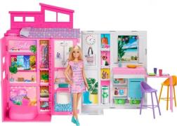 Barbie Spielset mit Puppe Getaway House