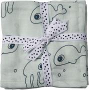 Done By Deer Swaddler Sea Friends 120x120 2er-Pack, Blue