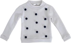 Ebbe Valerie Dot Sweatshirt, White-Navy Dot 110