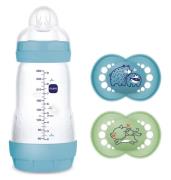 MAM Original Silikon Schnuller 16-36m 2er-Pack &  Easy Start Babyflasc...