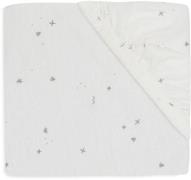 Jollein Spannbettlaken Twinkling 60x120 cm, Off White/Sea Green