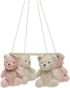 Jollein Teddy Bear Mobile, Natural/Wild rose
