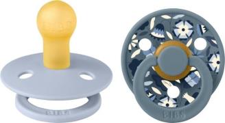 BIBS x Liberty Colour Bobo Schnuller 2er-Pack Latex Größe 1, Dusty Blu...