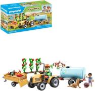 Playmobil 71442 Country Baukasten Traktor mit Anhänger und Wassertank