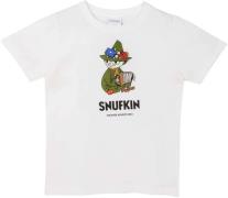 Mumin Figur Snufkin T-Shirt, Weiß, 134-140
