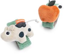 Done By Deer Handgelenksrassel 2er-Pack, Dotti Green, Babyspielzeug