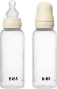 BIBS Medium Flow Fläschchen Silicone 2er-Pack 270 ml, Ivory