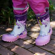 Viking Jolly Print Gummistiefel, Purple, 23, Kindergummistiefel, Kinde...