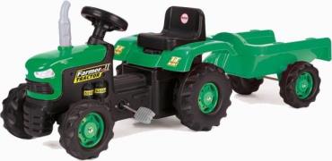 DOLU Trettraktor mit Anhänger, Grün