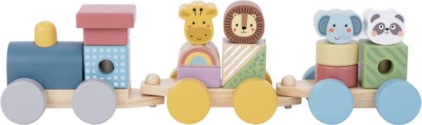 Tooky Toy Stapelspielzeug Zug Tiere, Babyspielzeug