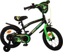 Volare Super Kinderfahrrad 14 Zoll, Grün/Schwarz