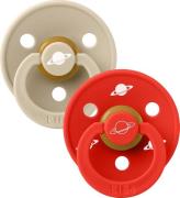 BIBS x Planet Nusa Colour Schnuller 2er-Pack Latex Größe 2, Vanilla Mi...