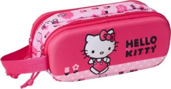 Hello Kitty 3D Doppel-Federmäppchen, Rosa