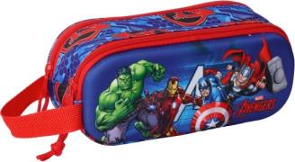 Marvel Avengers 3D Doppel-Federmäppchen, Blau