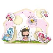 Barbo Toys Knopfpuzzle Prinzessin &  Einhorn aus Holz Lillie &  Ellie ...